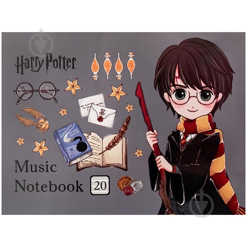Зошит для нот А5 20 арк. Harry Potter KITE - фото 1