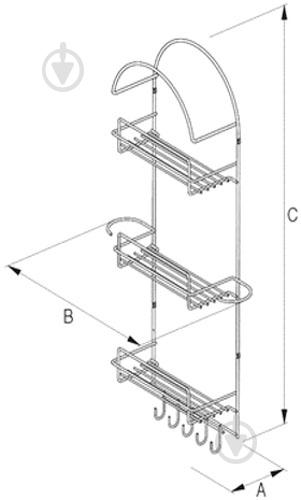 Вешалка для пылесоса Rejs 915x460x90 мм WA01.0310.01.549 серый - фото 2 Вешалка для пылесоса Rejs 915x460x90 мм WA01.0310.01.549 серый - фото 2