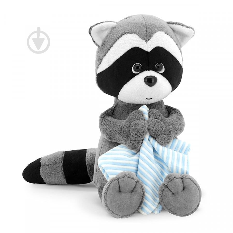 Мягкая игрушка Orange Енот Дэнни с полотенцем 28 см серый - фото 1