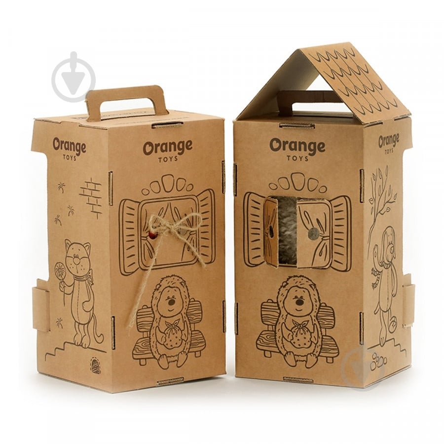 Мягкая игрушка Orange Енот Дэнни с полотенцем 28 см серый - фото 5