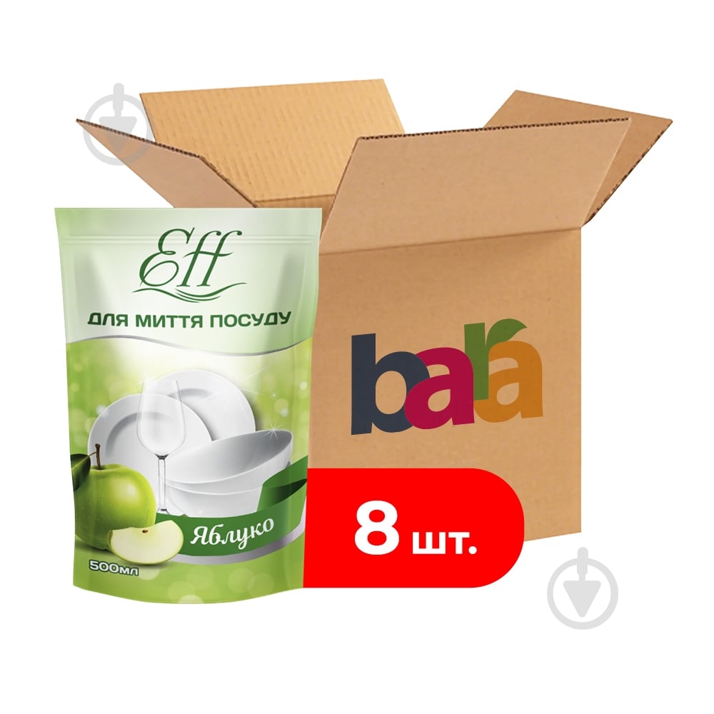Средство для мытья посуды для ручного мытья посуды ЭФФ Лаванда 8 шт. 0,5 л - фото 1 Средство для мытья посуды для ручного мытья посуды ЭФФ Лаванда 8 шт. 0,5 л - фото 1