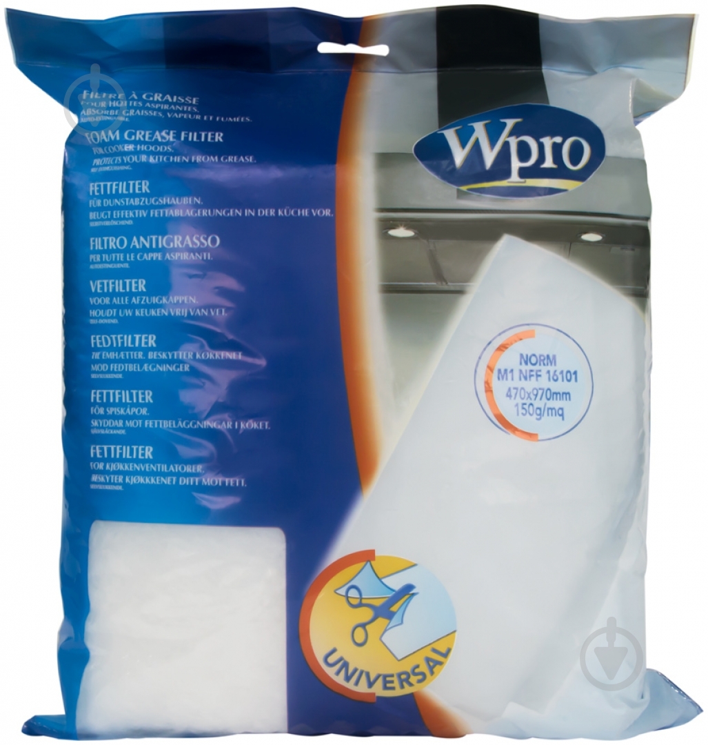 Фільтр універсальний Wpro 470*970 мм 150 г - фото 1 Фільтр універсальний Wpro 470*970 мм 150 г - фото 1