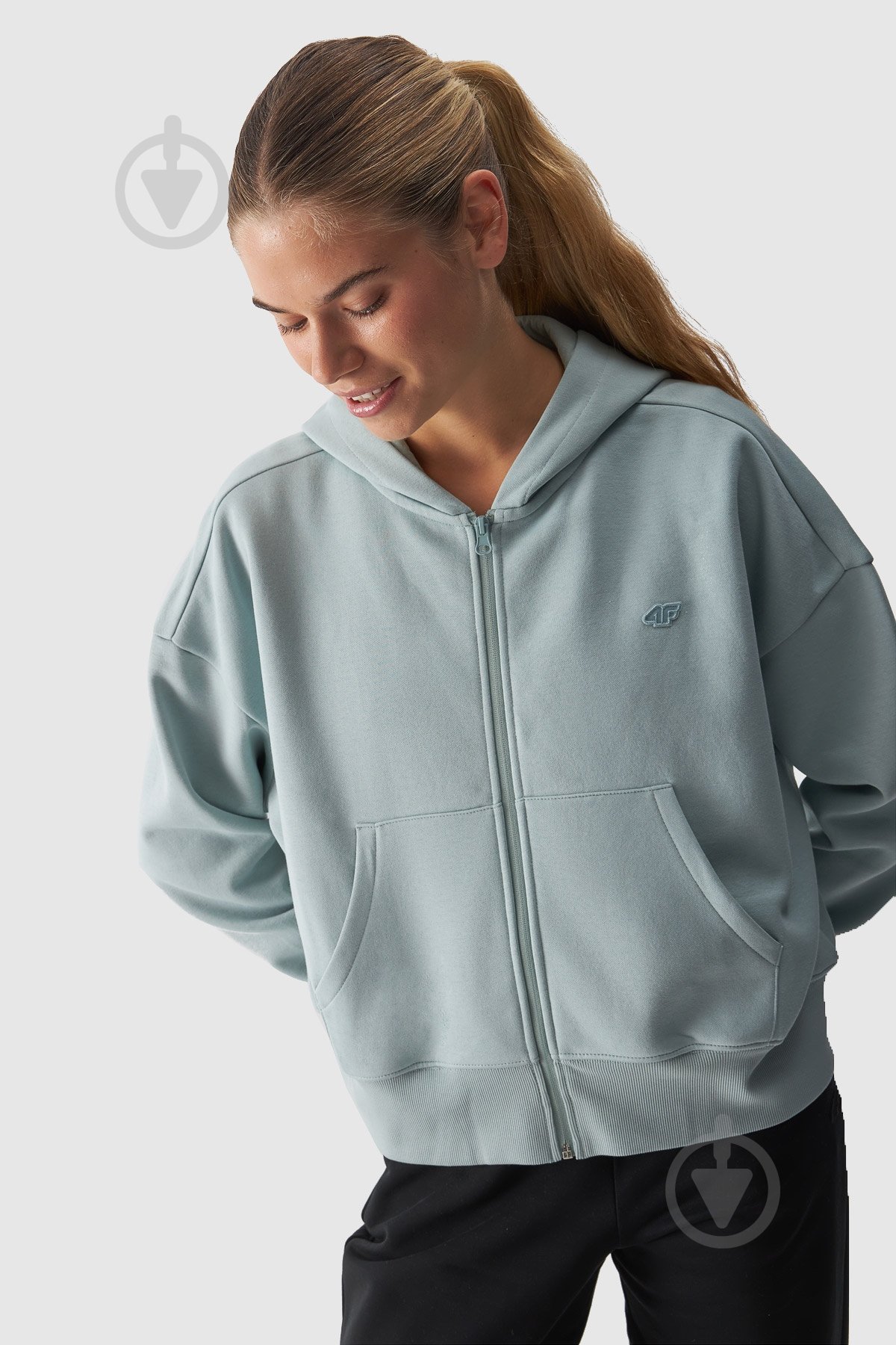 Джемпер 4F SWEATSHIRT F1306 4FWAW24TSWSF1306-47S р.S блакитний - фото 1