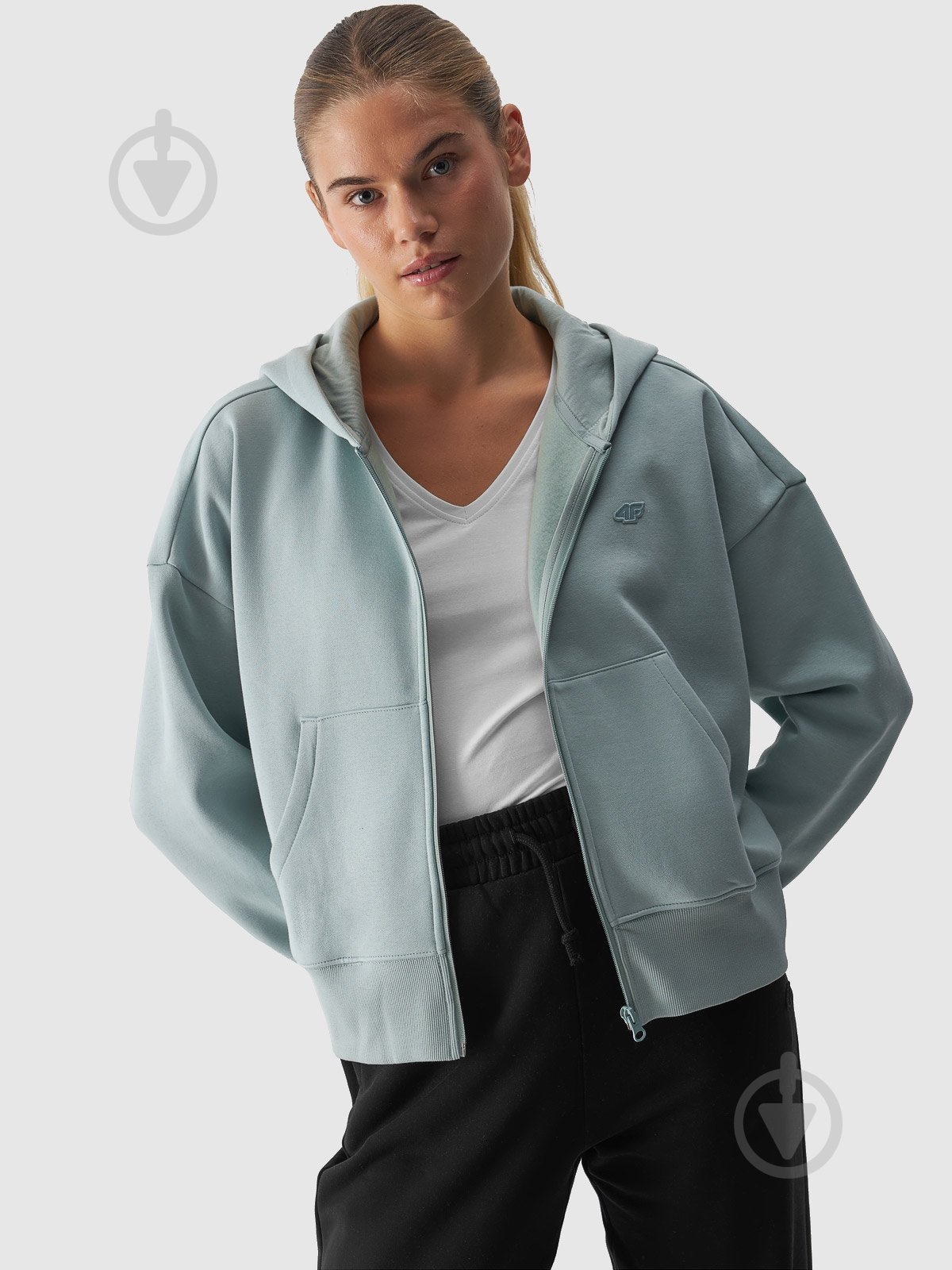 Джемпер 4F SWEATSHIRT F1306 4FWAW24TSWSF1306-47S р.S блакитний - фото 3