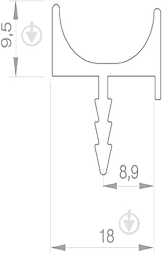 Профіль-ручка Laguna LKW 4 алюміній - фото 2