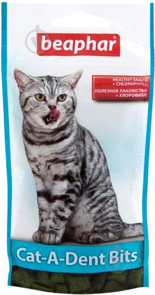 Ласощі для чищення зубів котів Кет-е-дент бітс 35 г - фото 1 Ласощі для чищення зубів котів Кет-е-дент бітс 35 г - фото 1