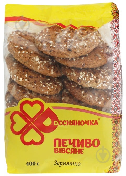 Печенье Десняночка Зернышко 400 г (4820090560781) - фото 1 Печенье Десняночка Зернышко 400 г (4820090560781) - фото 1