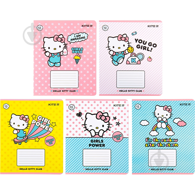 Зошит 12 арк. лінійка Hello Kitty HK22-234 KITE - фото 1 Зошит 12 арк. лінійка Hello Kitty HK22-234 KITE - фото 1