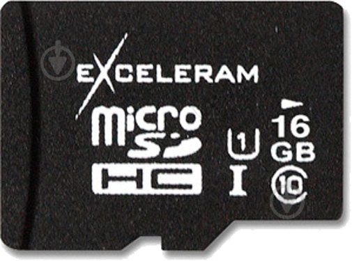 Карта памяти Exceleram microSDHC 16 ГБ Class 10 (MSD1610) UHS-1 - фото 1
