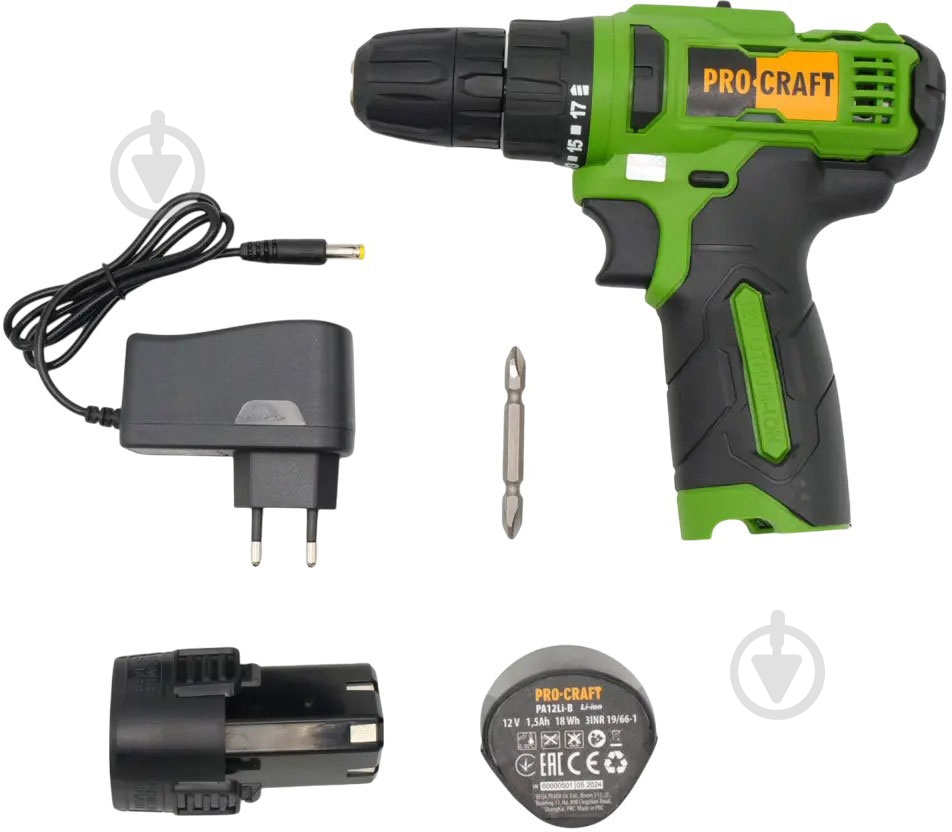 Шуруповерт акумуляторний ProCraft PA-12 Li COMPACT - фото 9
