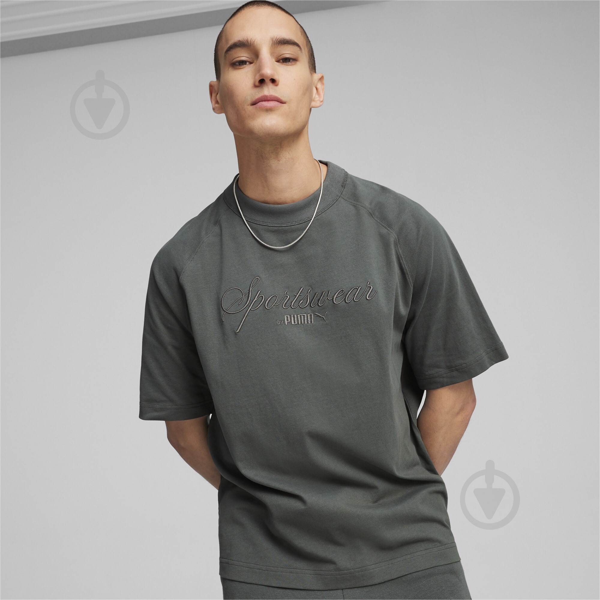 Футболка Puma CLASSICS+ TEE 62427280 р.XL серый - фото 3