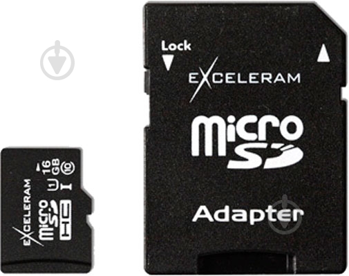 Карта памяти Exceleram microSDHC 16 ГБ Class 10 (MSD1610A) UHS-1 - фото 1