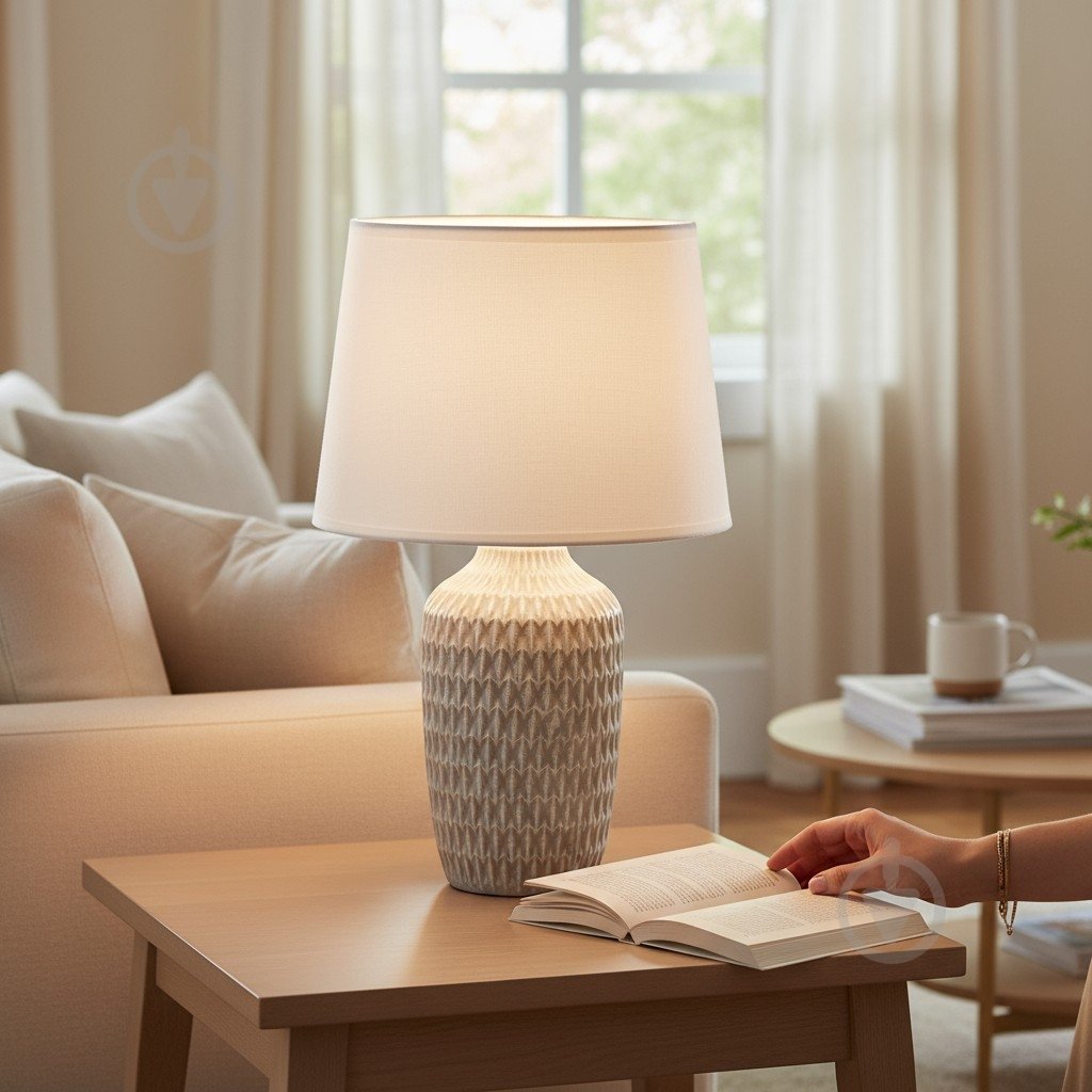 Настольная лампа Sensio Nordic 1x40 Вт E14 серый ALT-T-D5056G - фото 5