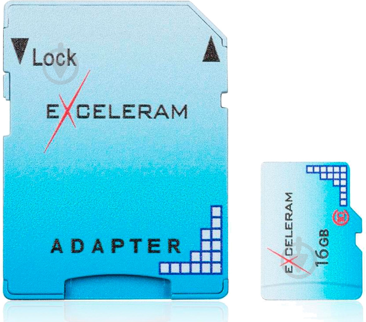 Карта пам'яті Exceleram microSDHC 16 ГБ Class 10 (EMSD0004) Color series - фото 1