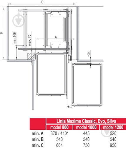 Карго Rejs Corner Comfort 1000/R хром - фото 2