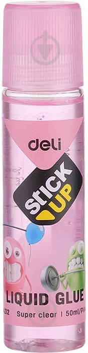 Клей рідкий EA21200 50 мл Stick UP рожевий Deli - фото 1 Клей рідкий EA21200 50 мл Stick UP рожевий Deli - фото 1
