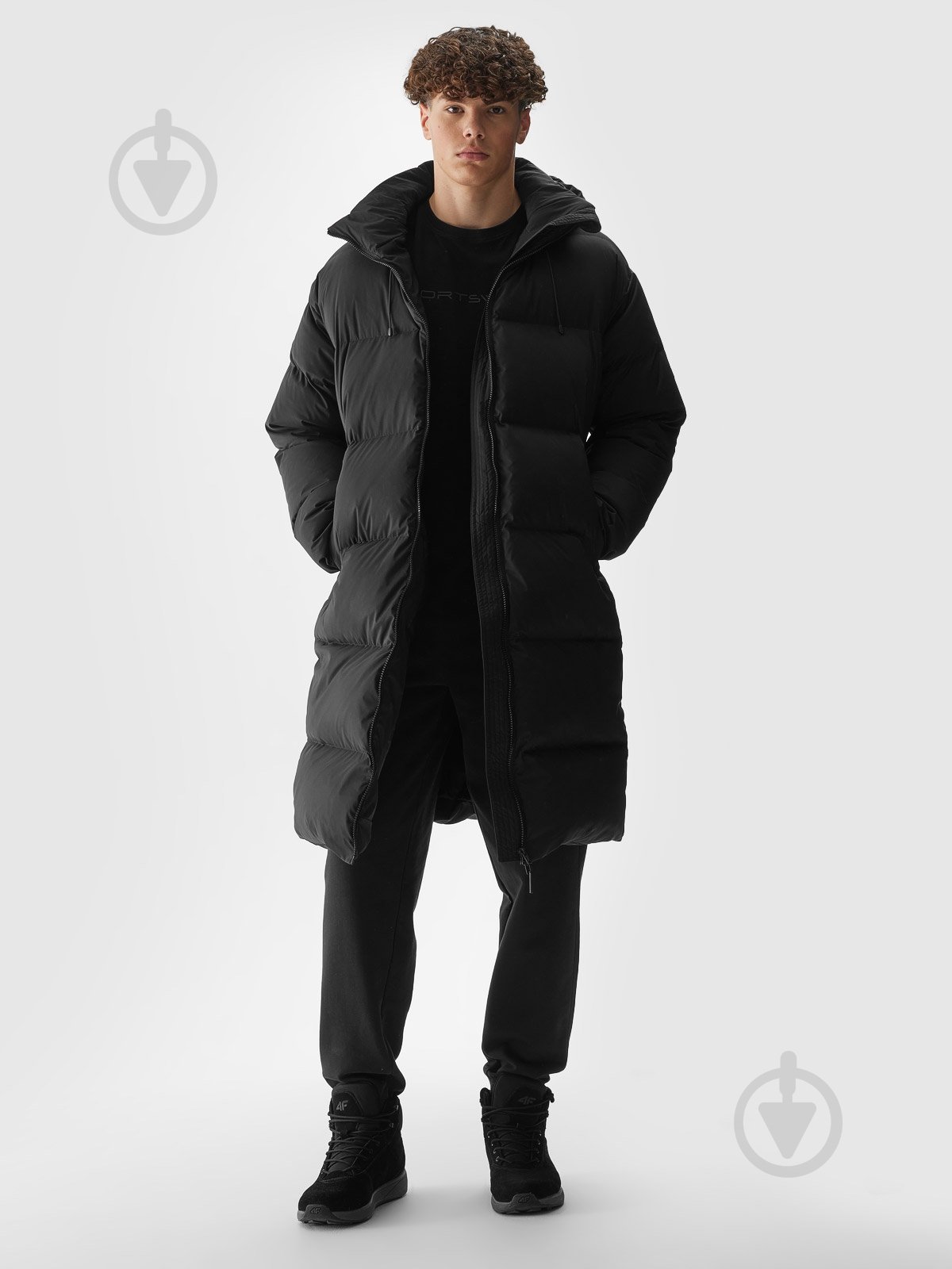 Пуховик чоловічий зимовий 4F DOWN JACKET M477 4FWAW24TDJAM477-20S р.L чорний - фото 2 Пуховик чоловічий зимовий 4F DOWN JACKET M477 4FWAW24TDJAM477-20S р.L чорний - фото 2