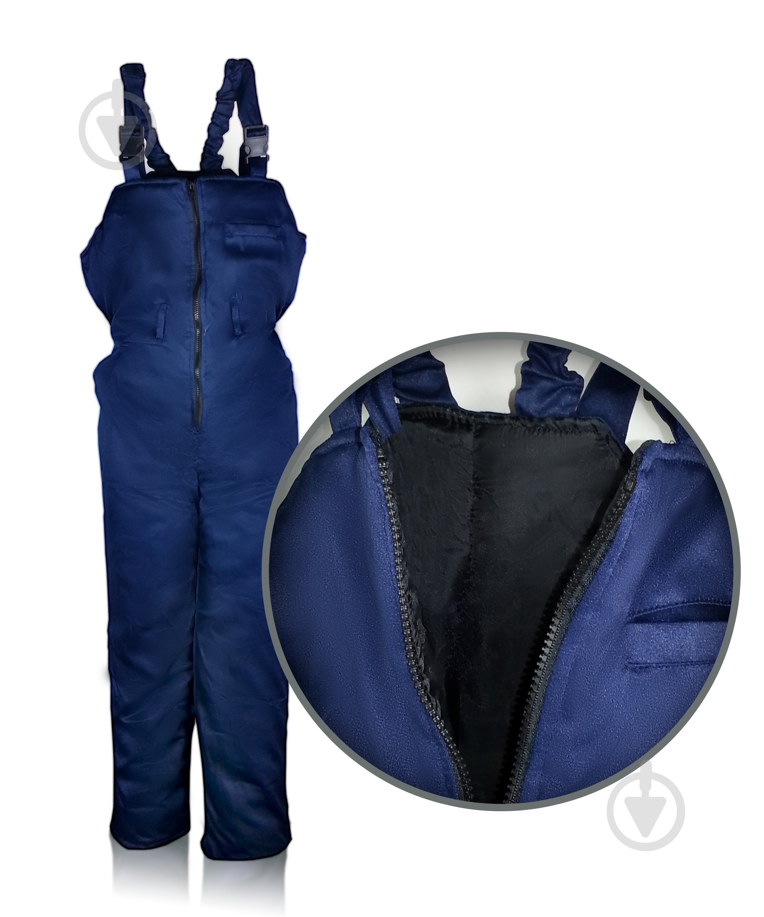 Напівкомбінезон робочий TORNADO “Метелиця” утеплений р. L зріст 5-6 темно-синій - фото 2 Напівкомбінезон робочий TORNADO “Метелиця” утеплений р. L зріст 5-6 темно-синій - фото 2