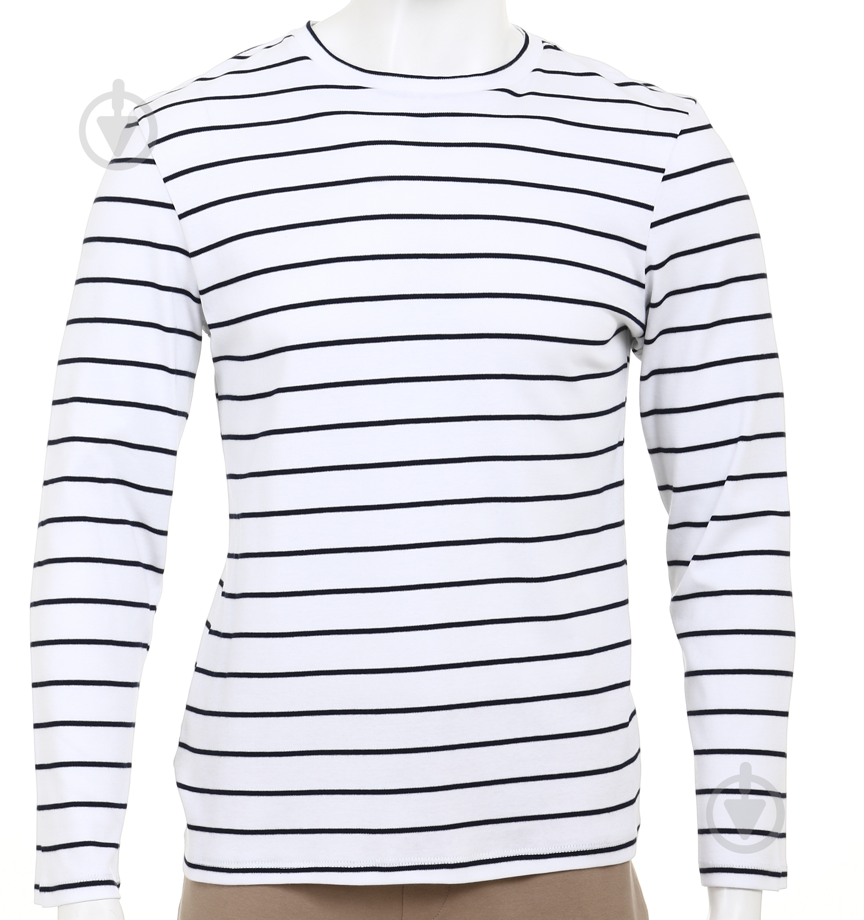 Футболка з довгим рукавом Flis clothes Синя смуга р.M біло-синій - фото 1 Футболка з довгим рукавом Flis clothes Синя смуга р.M біло-синій - фото 1