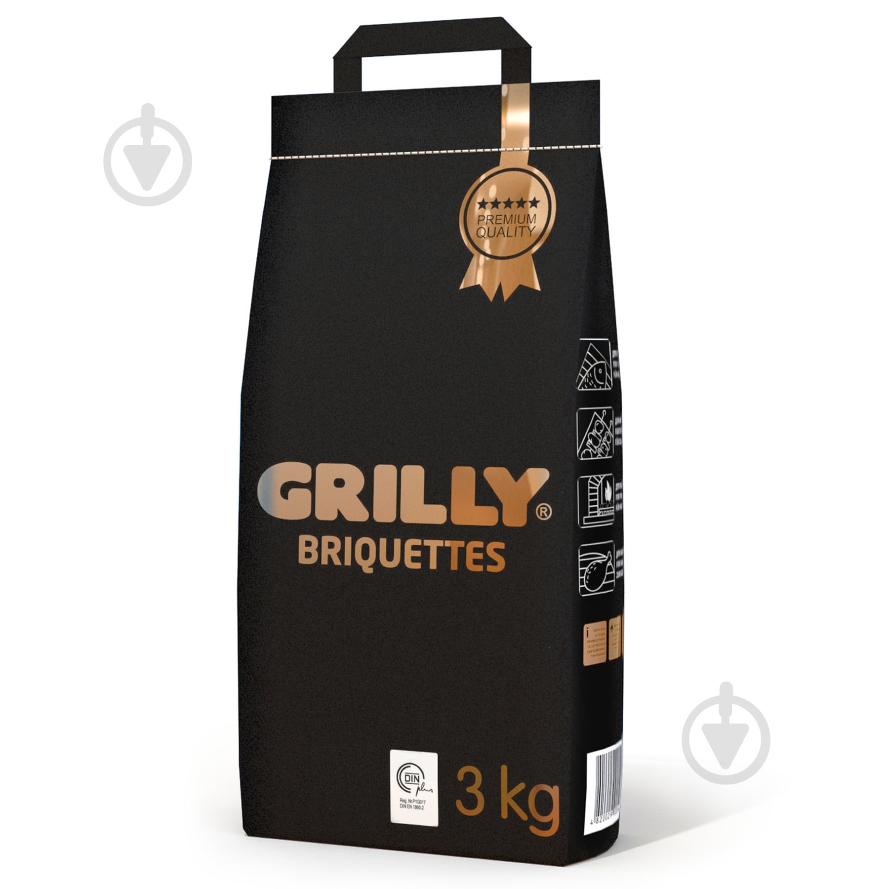 Брикеты топливные Grilly Premium 3 кг - фото 1