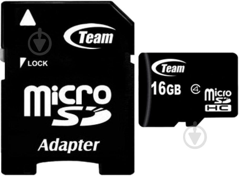 Карта памяти Team microSDHC 16 ГБ Class 4 (TUSDH16GCL403) - фото 1