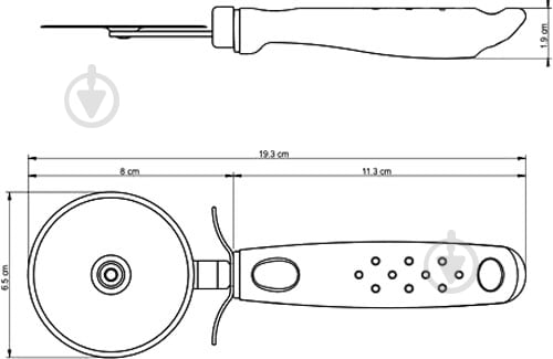 Нож для пиццы Tramontina Utilita 25625/180 - фото 2 Нож для пиццы Tramontina Utilita 25625/180 - фото 2