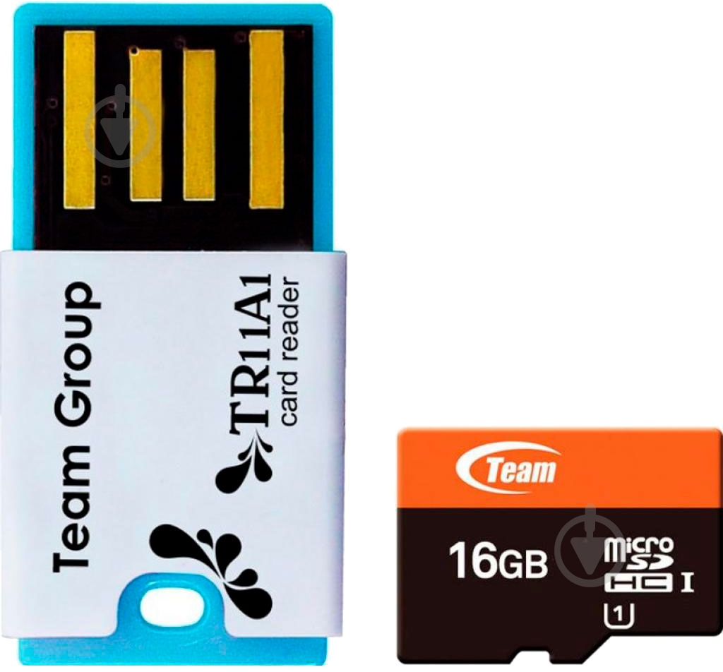 Карта памяти Team microSDHC 16 ГБ Class 10 (TUSDH16GUHS05) - фото 1
