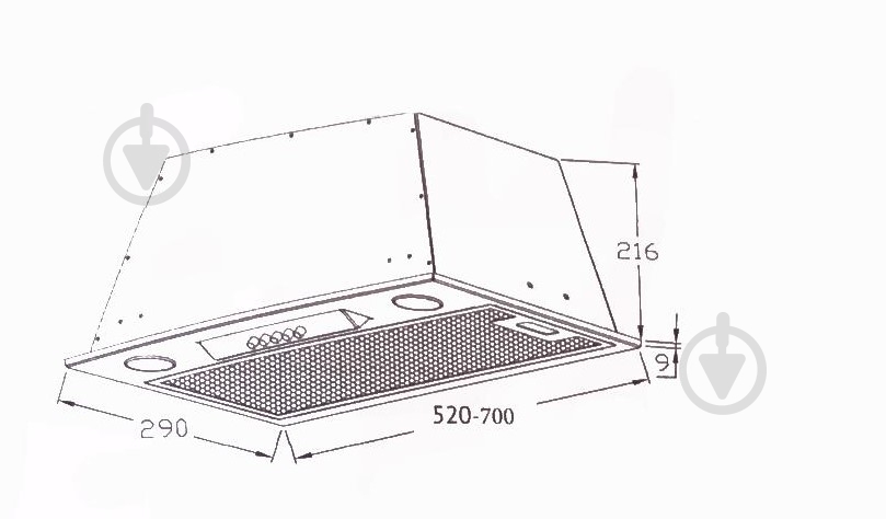 Вытяжка Borgio BIT-BOX 72 inox (850 м/куб) - фото 3