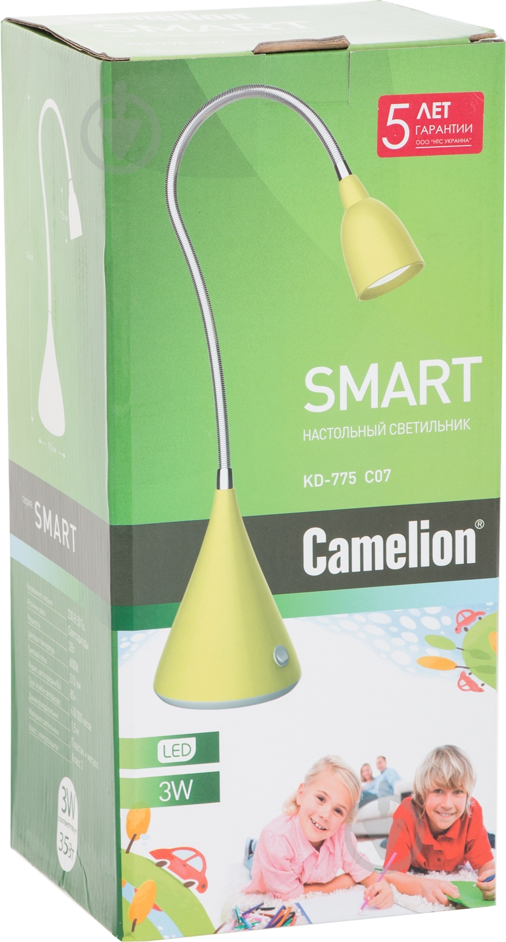 Настольная лампа офисная Camelion желтый KD-775 Yellow - фото 2