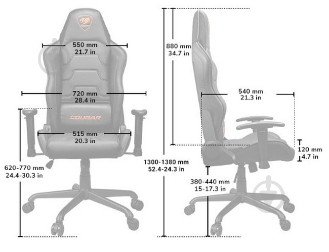 Крісло ігрове Cougar Armor AIR Black чорний - фото 10