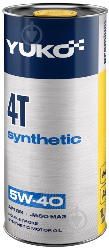 Моторное масло синтетическое YUKO SYNTHETIC 4T 5W-40 1 л (4823110401774) - фото 1 Моторное масло синтетическое YUKO SYNTHETIC 4T 5W-40 1 л (4823110401774) - фото 1