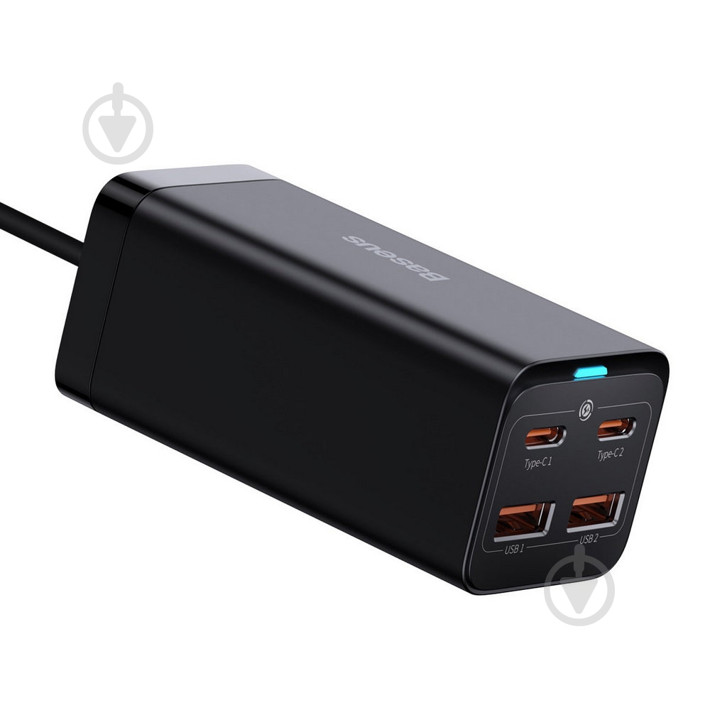 Зарядний пристрій BASEUS GaN3 Pro Desktop Fast Charger 100 Вт 2x USB/2x USB Type C QC 4.0 +PD (CCGP000101) - фото 2 Зарядний пристрій BASEUS GaN3 Pro Desktop Fast Charger 100 Вт 2x USB/2x USB Type C QC 4.0 +PD (CCGP000101) - фото 2