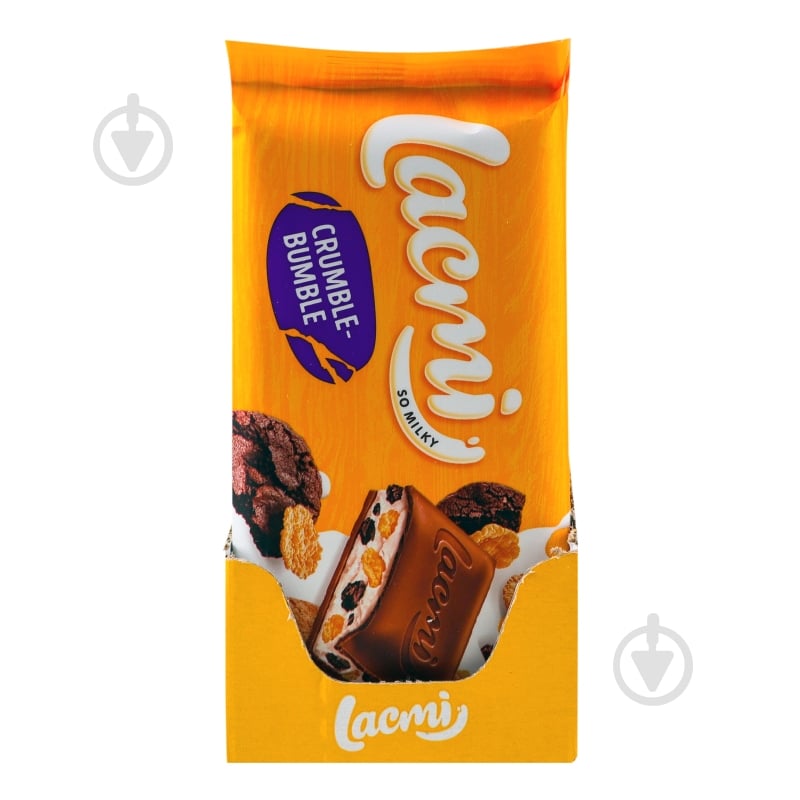 Молочний шоколад Roshen з молочною начинкою, кукурудзяними пластівцями та печивом Crumble-bumble Lacmi 83 г - фото 11 Молочний шоколад Roshen з молочною начинкою, кукурудзяними пластівцями та печивом Crumble-bumble Lacmi 83 г - фото 11