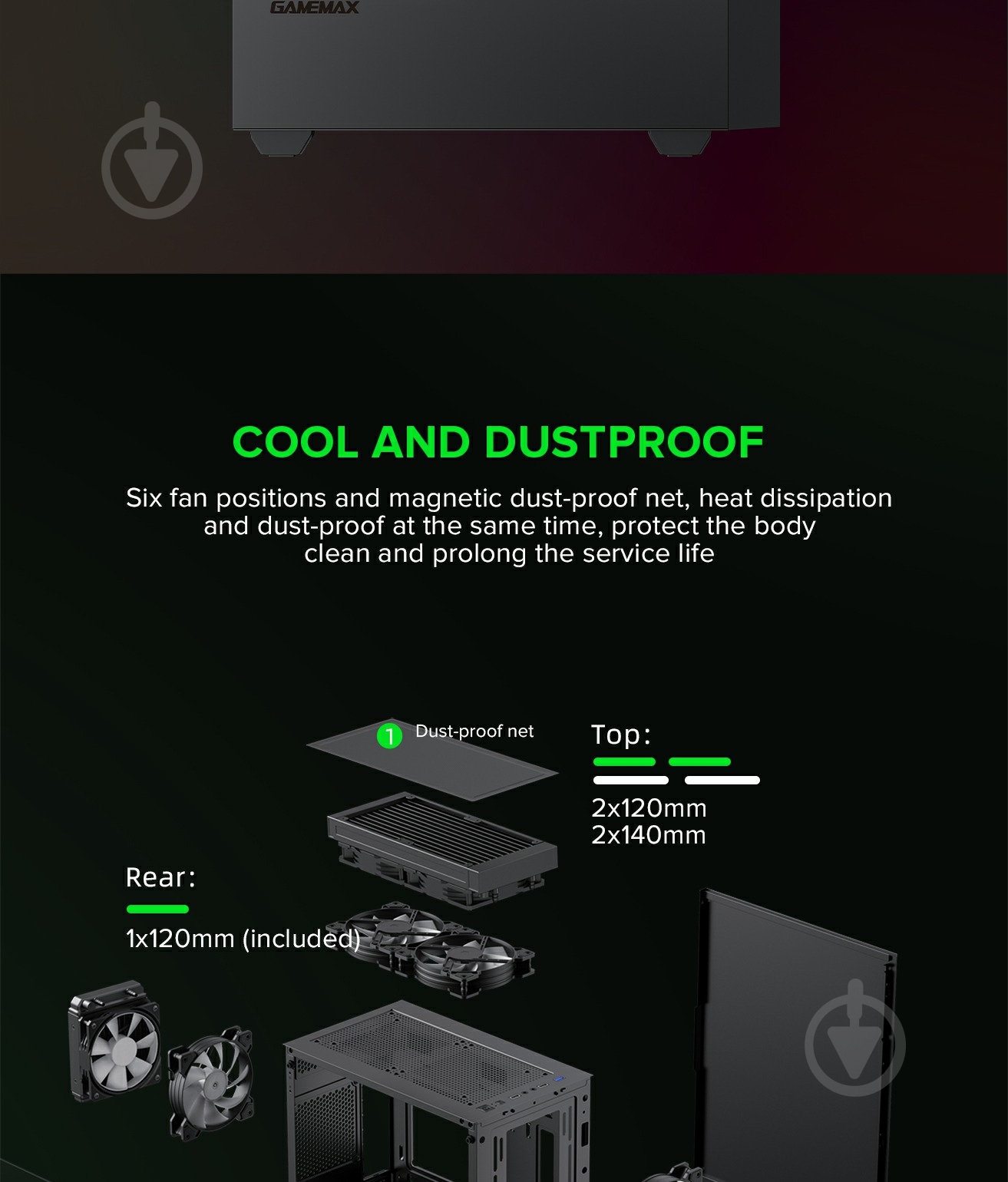 Корпус GameMax Storm Black без БП - фото 19 Корпус GameMax Storm Black без БП - фото 19