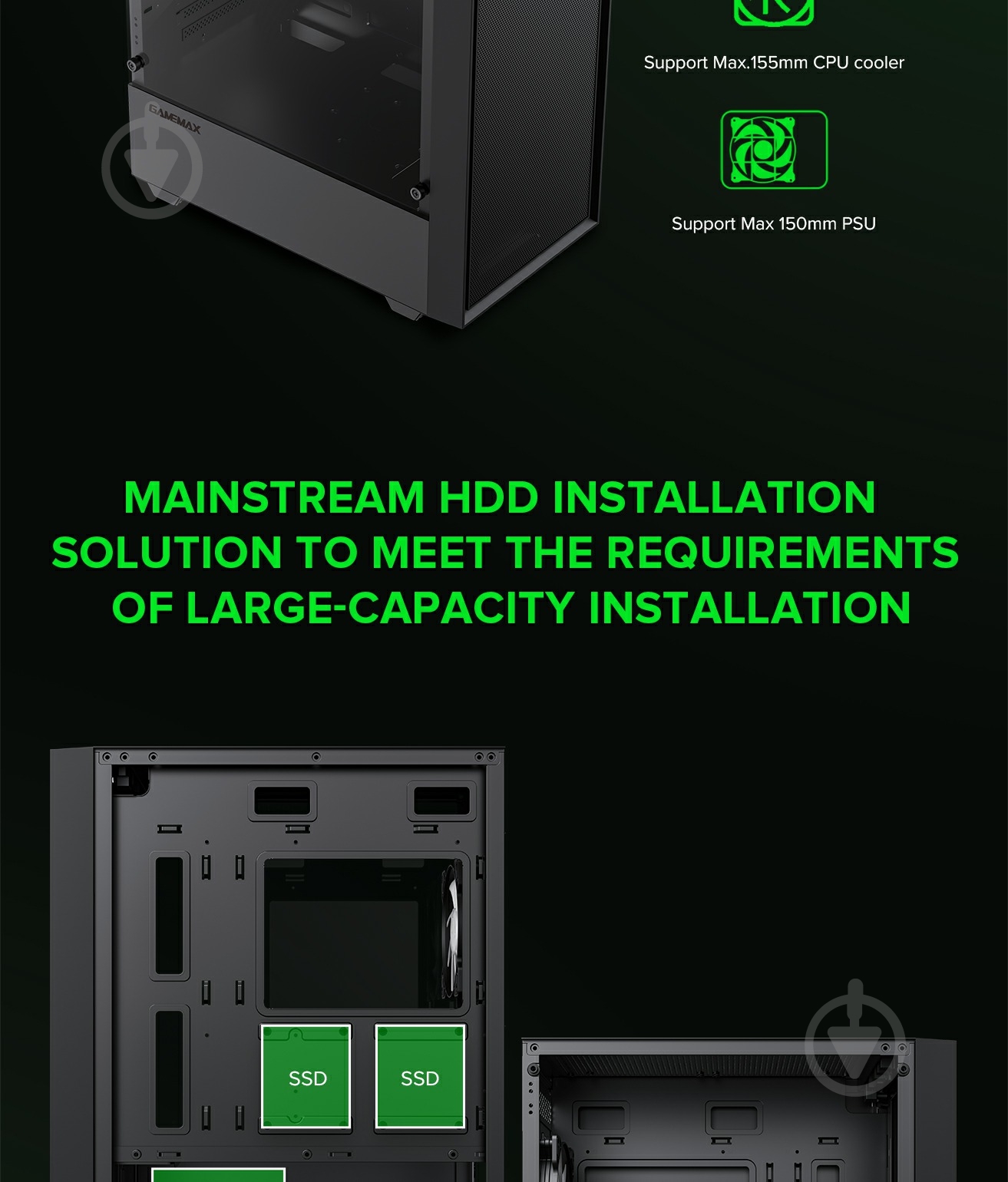 Корпус GameMax Storm Black без БП - фото 16 Корпус GameMax Storm Black без БП - фото 16