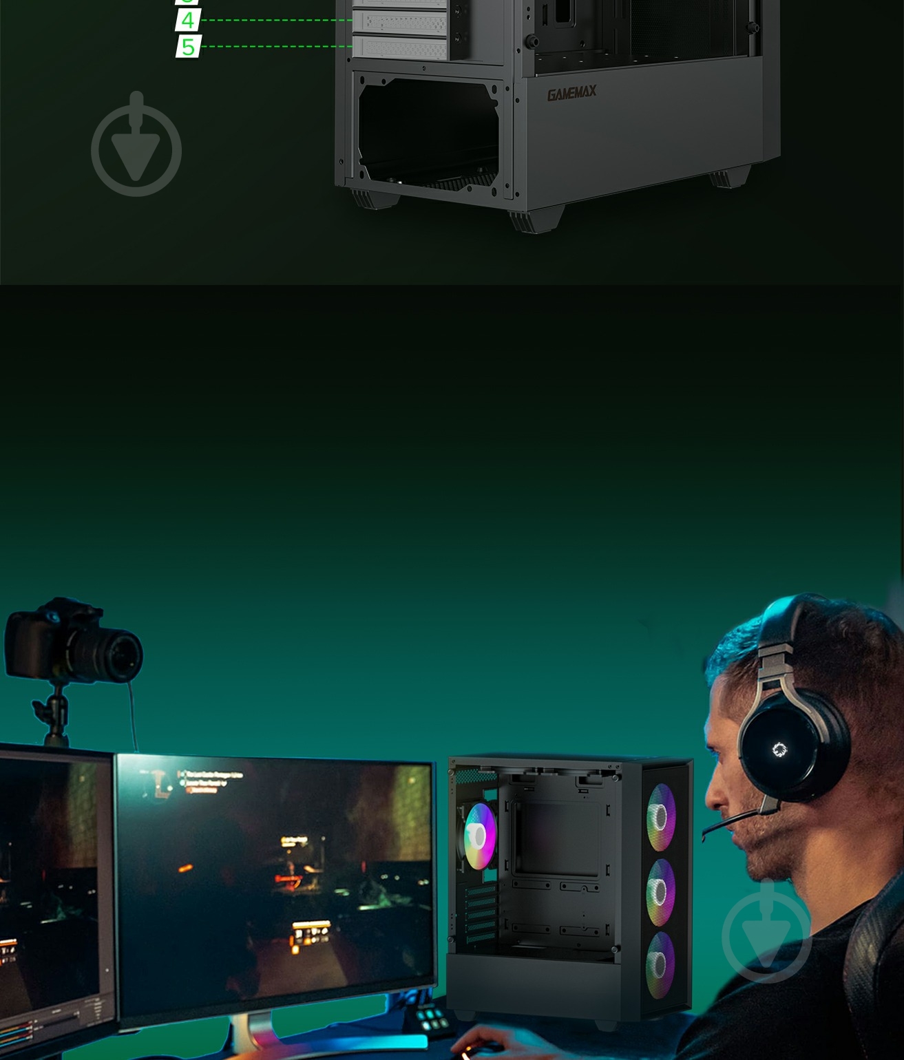 Корпус GameMax Storm Black без БП - фото 14 Корпус GameMax Storm Black без БП - фото 14