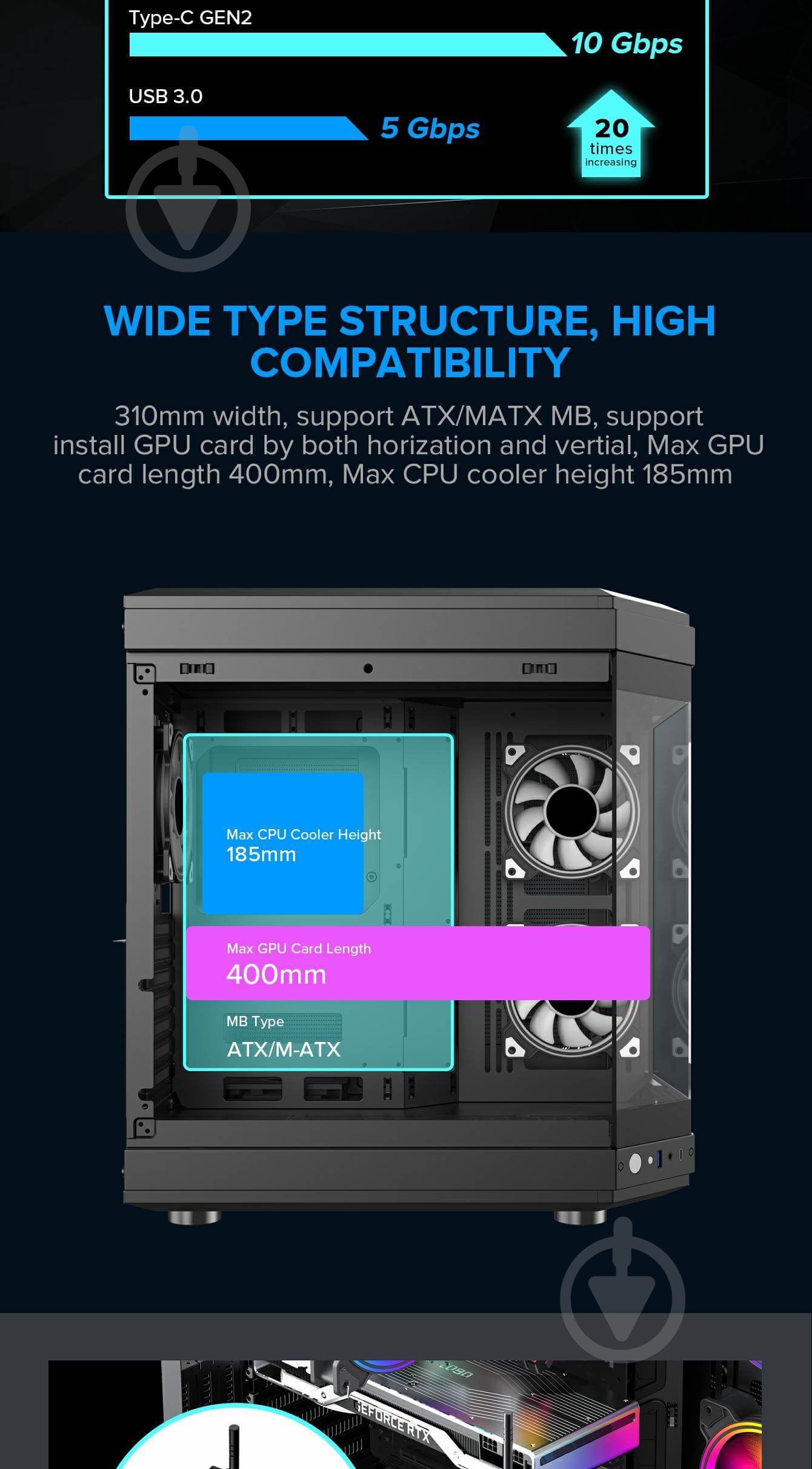 Корпус GameMax HYPE Black без БП - фото 12