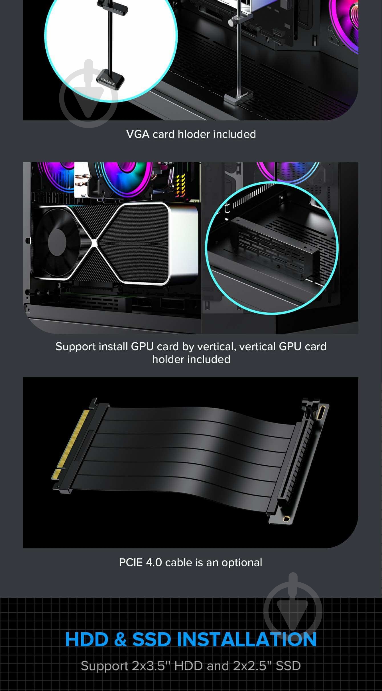 Корпус GameMax HYPE Black без БП - фото 11