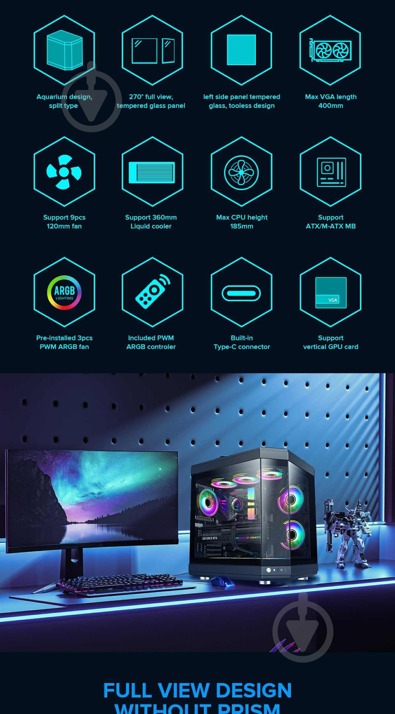 Корпус GameMax HYPE Black без БП - фото 17