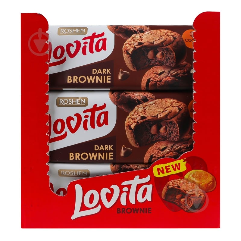 Печиво Roshen Dark brownie Lovita з какао 152 г - фото 9 Печиво Roshen Dark brownie Lovita з какао 152 г - фото 9