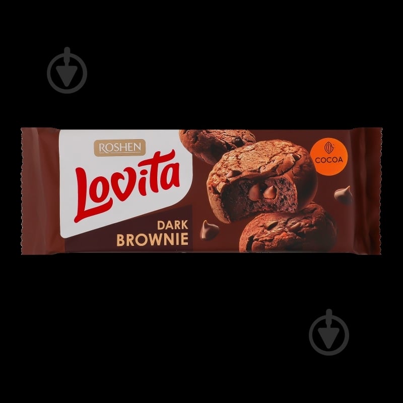 Печиво Roshen Dark brownie Lovita з какао 152 г - фото 5 Печиво Roshen Dark brownie Lovita з какао 152 г - фото 5