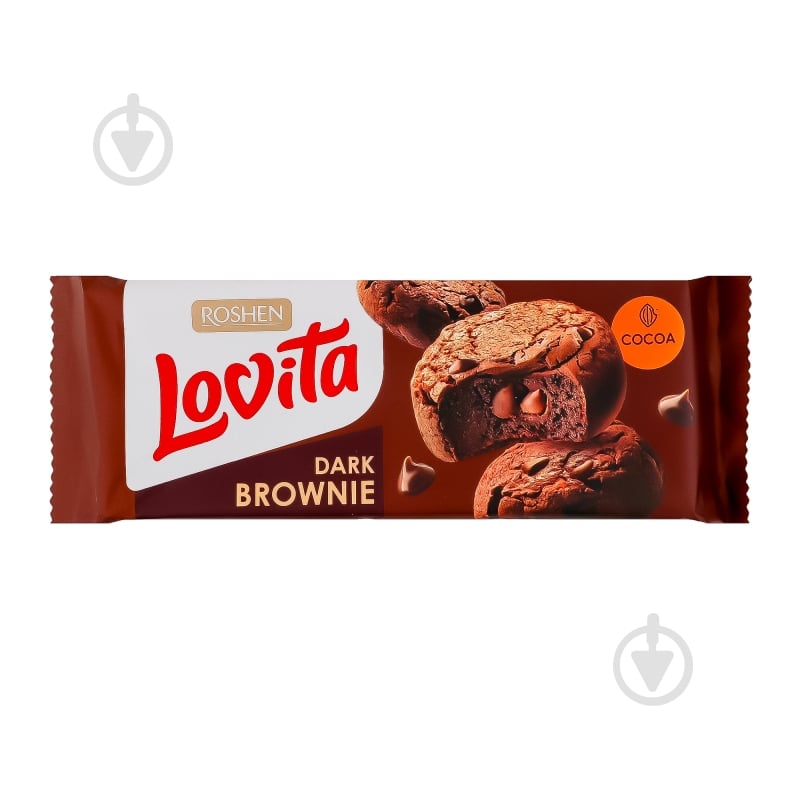 Печиво Roshen Dark brownie Lovita з какао 152 г - фото 6 Печиво Roshen Dark brownie Lovita з какао 152 г - фото 6
