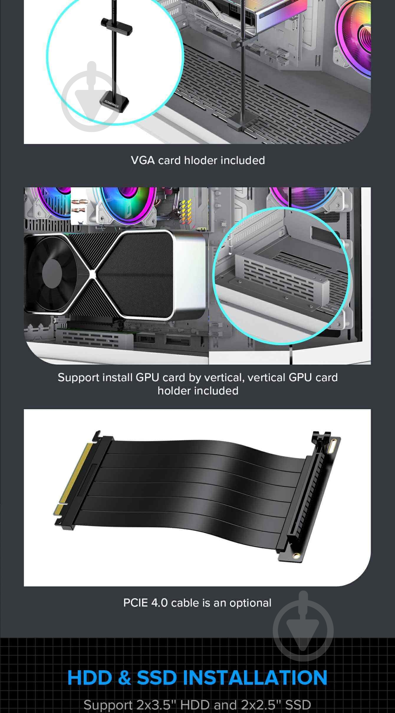 Корпус GameMax HYPE White без БП - фото 11 Корпус GameMax HYPE White без БП - фото 11