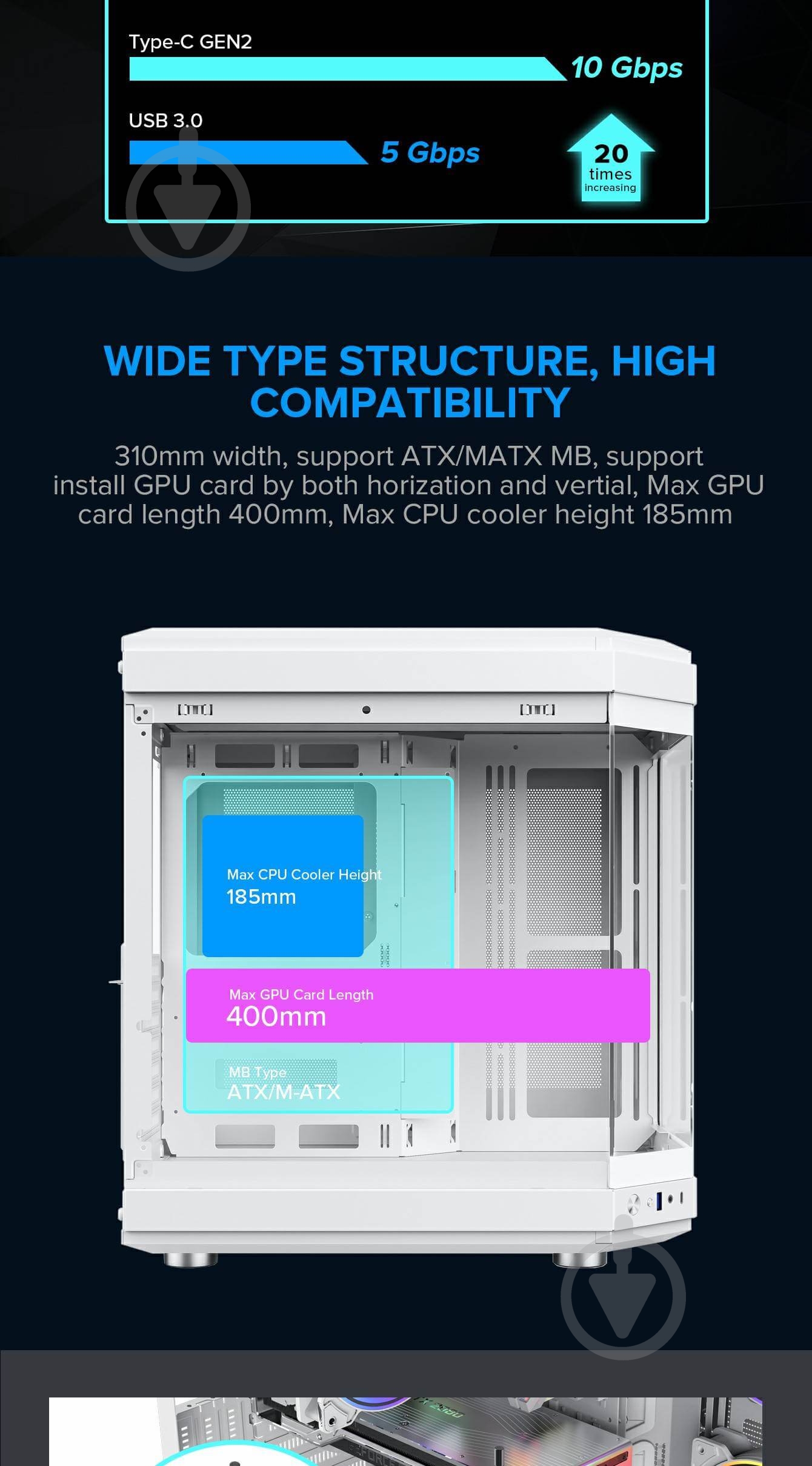 Корпус GameMax HYPE White без БП - фото 10 Корпус GameMax HYPE White без БП - фото 10