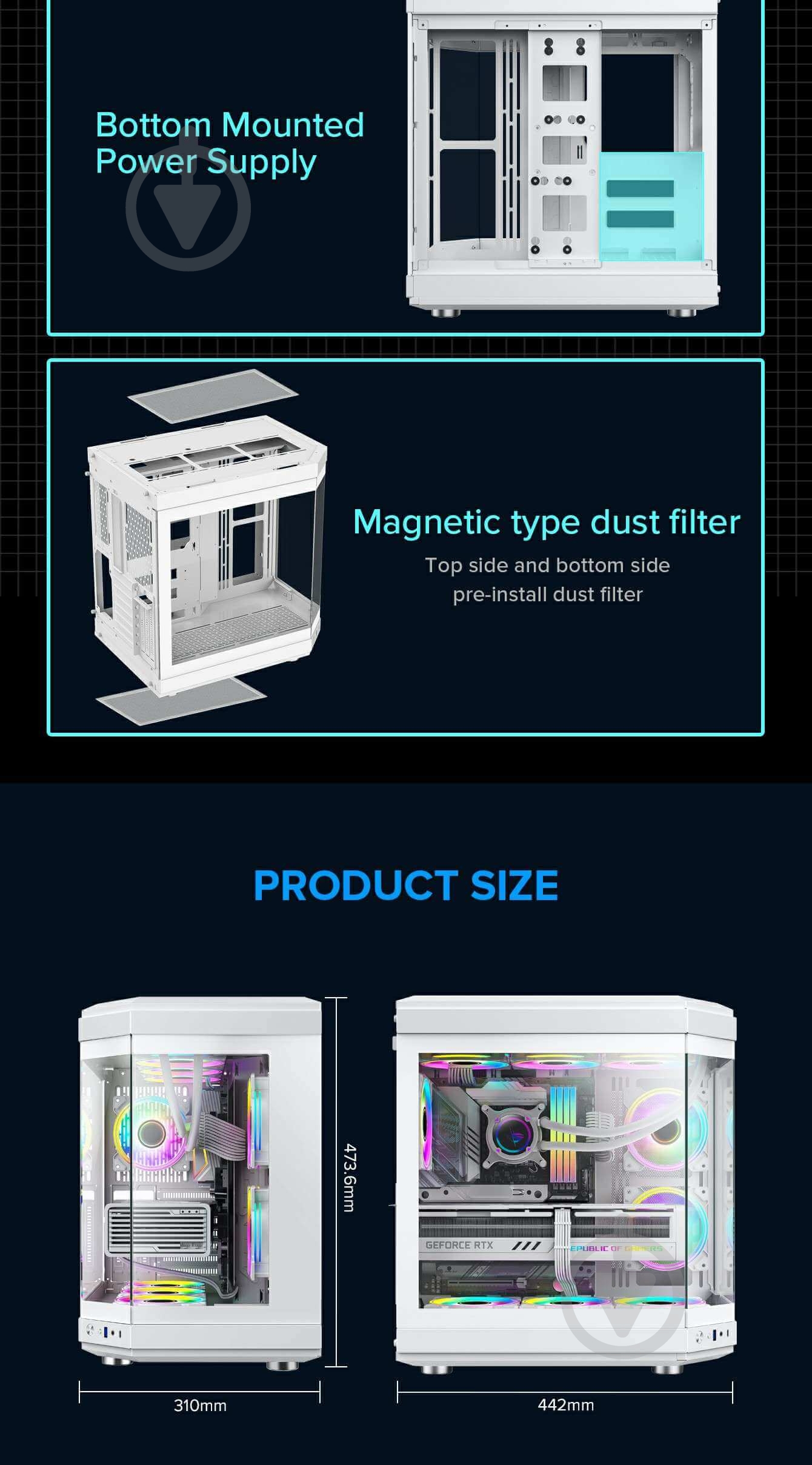 Корпус GameMax HYPE White без БП - фото 8 Корпус GameMax HYPE White без БП - фото 8