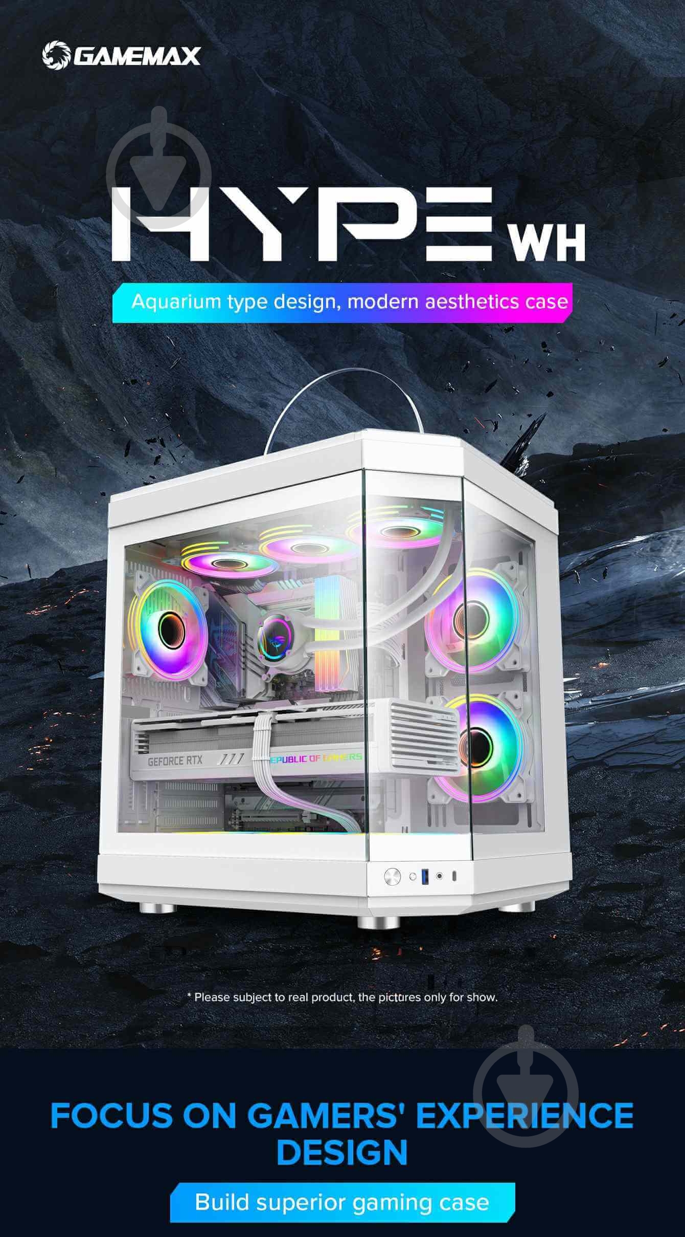 Корпус GameMax HYPE White без БП - фото 18 Корпус GameMax HYPE White без БП - фото 18