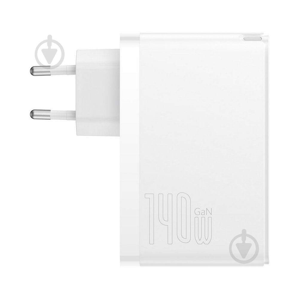 Зарядное устройство BASEUS GaN5 Pro 140W (2 x Type-C + USB) + Кабель Type-C + Type-C) White - фото 2 Зарядное устройство BASEUS GaN5 Pro 140W (2 x Type-C + USB) + Кабель Type-C + Type-C) White - фото 2