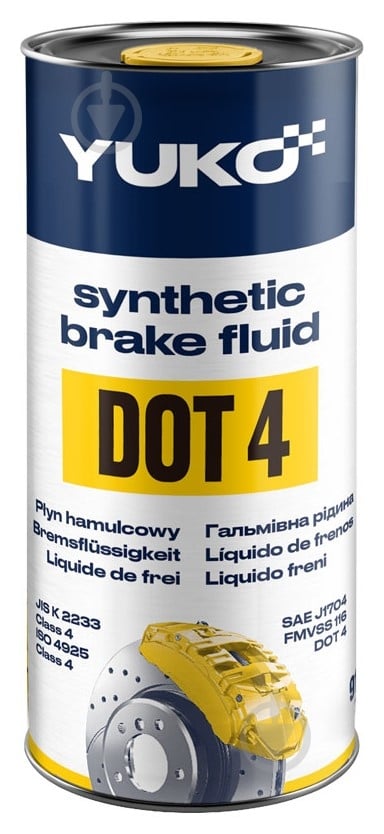 Гальмівна рідина YUKO (VUKO) DOT-4 1 л (23248) - фото 1