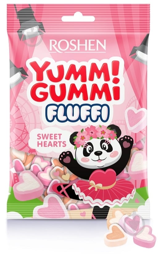 Маршмеллоу Roshen Soft hearts Fluffi Yummi Gummi 65 г - фото 1 Маршмеллоу Roshen Soft hearts Fluffi Yummi Gummi 65 г - фото 1