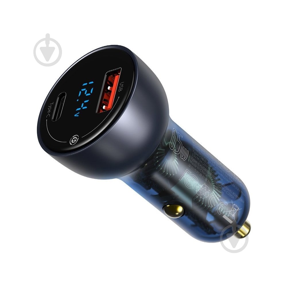 Автомобильное зарядное устройство BASEUS Particular Digital Display PPS Dual Quick Charger 65W USB + Type-C - фото 1 Автомобильное зарядное устройство BASEUS Particular Digital Display PPS Dual Quick Charger 65W USB + Type-C - фото 1